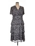 Perceptions Print Blue Casual Dress Size XL - photo 1