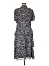 Perceptions Print Blue Casual Dress Size XL - photo 2