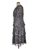 Perceptions Print Blue Casual Dress Size XL - photo 5