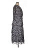 Perceptions Print Blue Casual Dress Size XL - photo 4