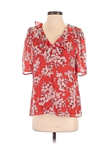 Karl Lagerfeld Paris Short Sleeve Blouse (view 1)