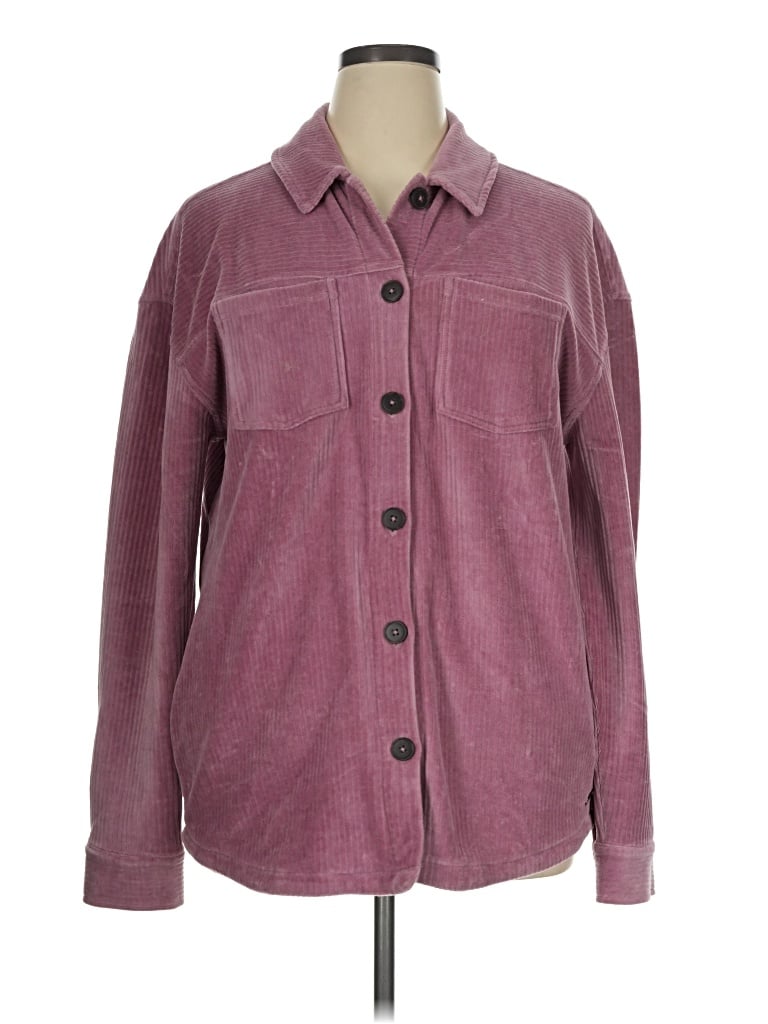 Pre-owned Carve Designs Long Sleeve Button Down Shirt In Burgundy