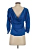 Bebe Blue 3/4 Sleeve Silk Top Size S - photo 2
