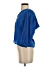 Bebe Blue 3/4 Sleeve Silk Top Size S - photo 5