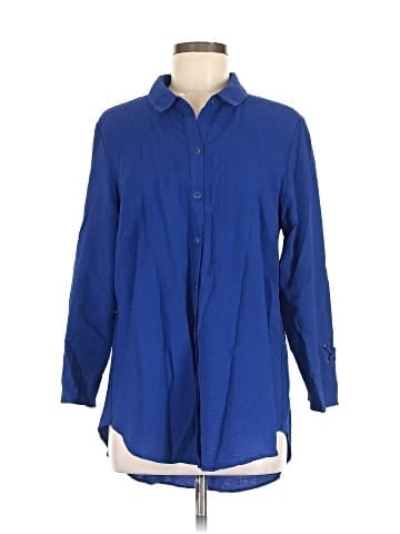 Habitat 3/4 Sleeve Button-Down Shirt (view 1)