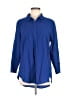 Habitat Blue 3/4 Sleeve Button-Down Shirt Size M - photo 1