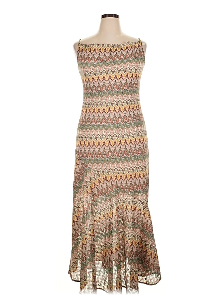 Pre-owned Never Fully Dressed Casual Dress In Brown