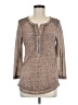 Venus 100% Polyester Brown Long Sleeve Henley Size M - photo 1