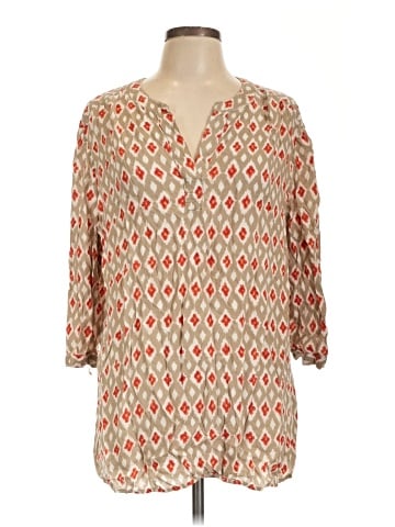 Great Northwest Indigo 3/4 Sleeve Blouse (view 1)