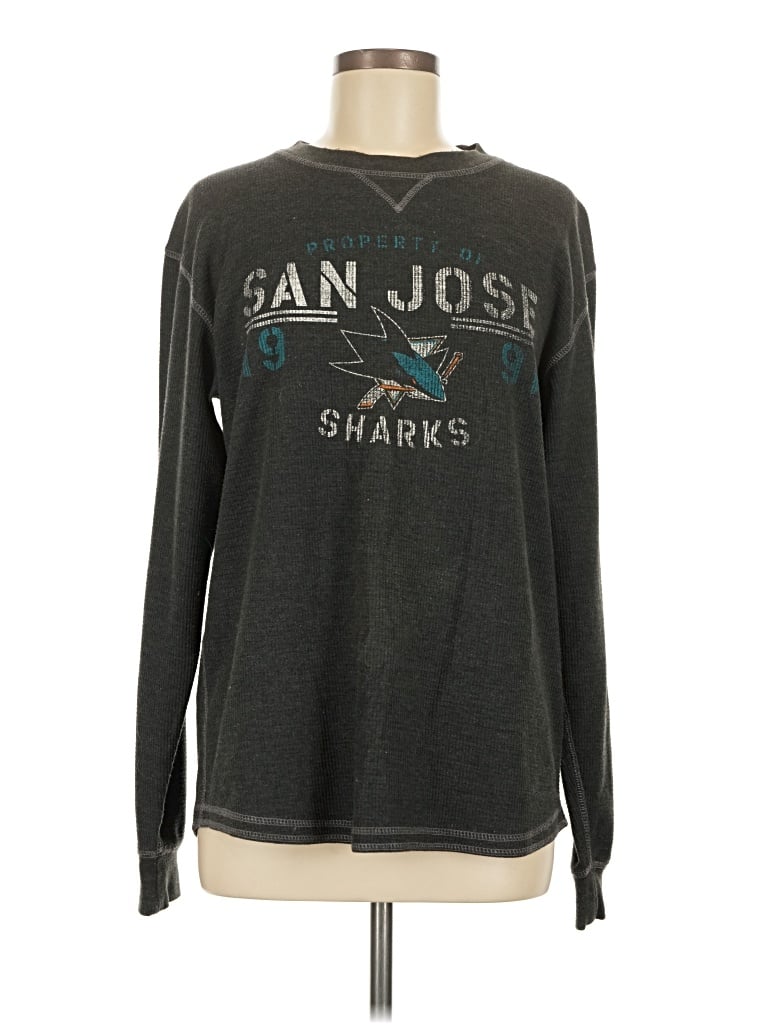 Pre-owned Nhl Long Sleeve T-shirt In Gray