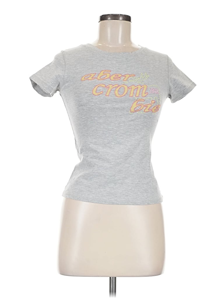 Pre-owned Abercrombie Short Sleeve T-shirt In Gray
