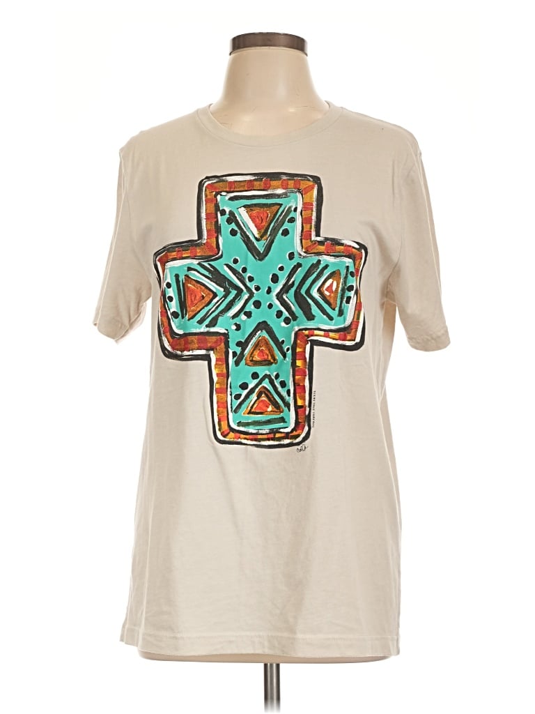 Pre-owned Texas True Threads Short Sleeve T-shirt In Tan