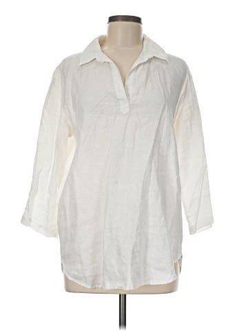 Pure Amici 3/4 Sleeve Button-Down Shirt (view 1)