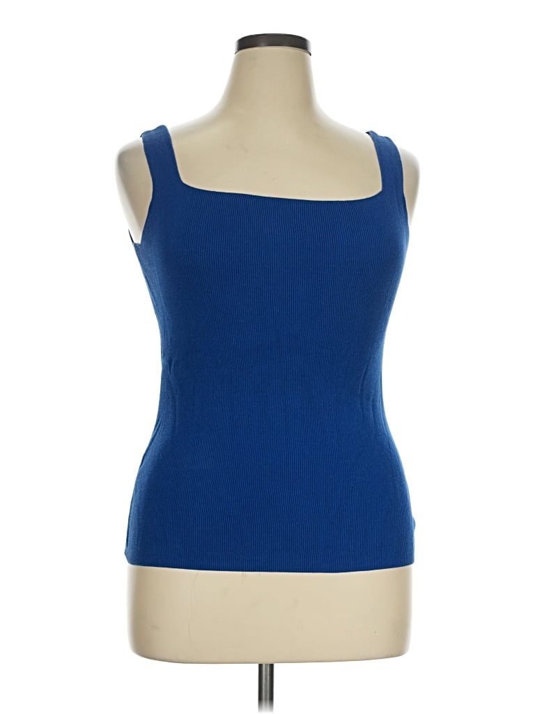 Pre-owned Mm. Lafleur Tank Top Blue Strapless Neckline Tops