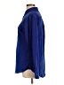 Central Park West 100% Polyester Solid Blue Long Sleeve Blouse Size L - photo 5