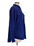 Central Park West 100% Polyester Solid Blue Long Sleeve Blouse Size L - photo 4