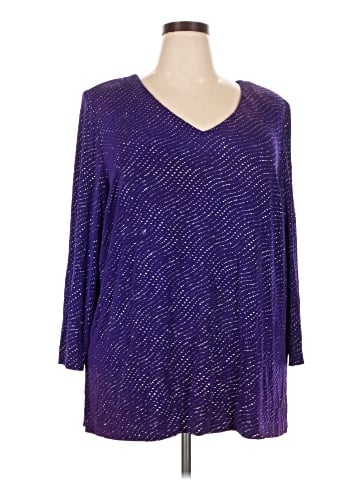 Alex Evenings 3/4 Sleeve Top (view 1)