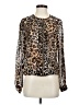 Cache 100% Polyester Animal Print Gold Jacket Size 4 - photo 1