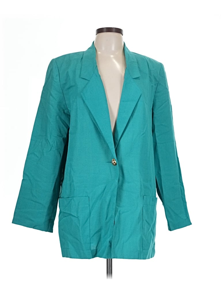 Pre-owned Sag Harbor Blazer Jacket In Teal