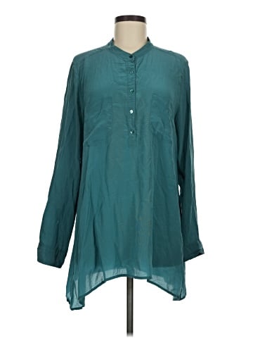 Eileen Fisher Long Sleeve Silk Top (view 1)