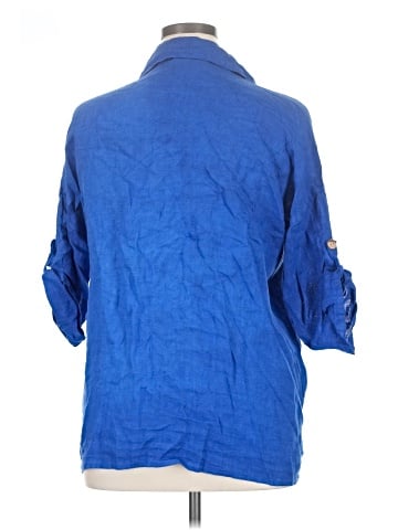 Puro Lino 3/4 Sleeve Button-Down Shirt (view 2)