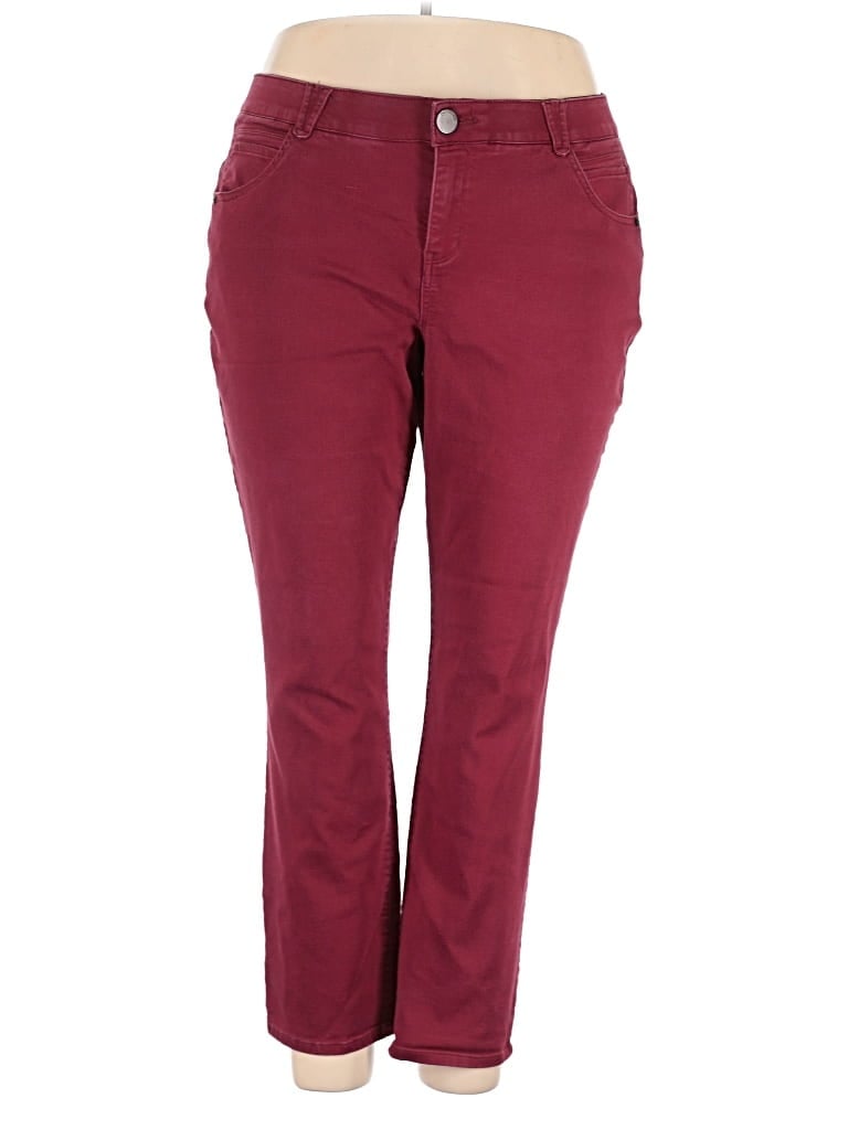 Pre-owned Democracy Casual Pants In Burgundy