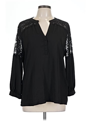 Karl Lagerfeld Paris Long Sleeve Blouse (view 1)