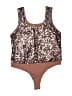 Francesca's 100% Polyester Brown Bodysuit Size XL - photo 1
