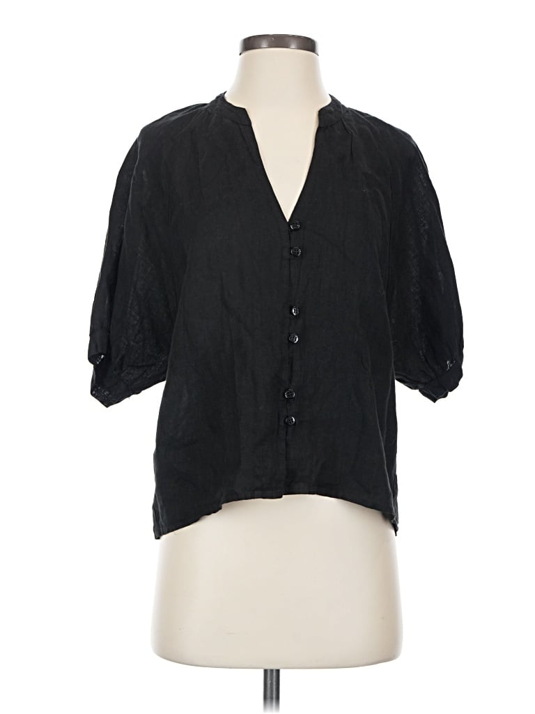 Pre-owned Stark X 3/4 Sleeve Button Down Shirt In Black