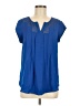 Daniel Rainn 100% Polyester Blue Short Sleeve Blouse Size M - photo 1