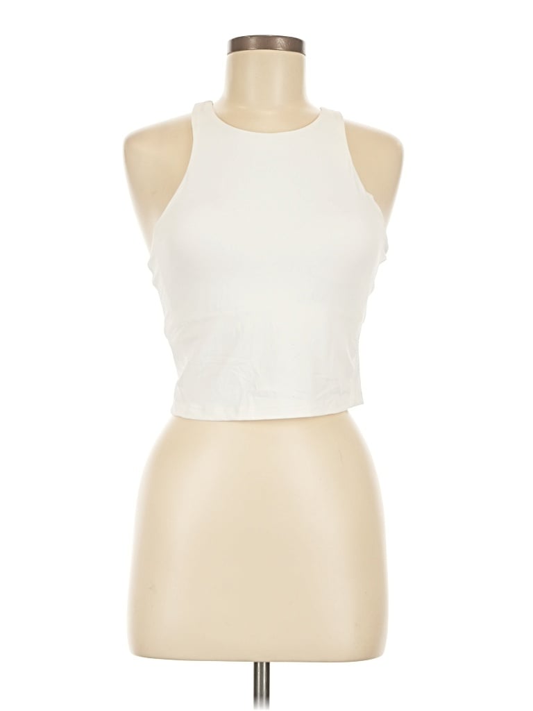 Pre-owned All In Motion Tank Top Ivory Halter Neckline Tops
