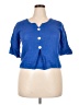 Assorted Brands 100% Linen Blue Short Sleeve Top Size 20 - photo 1