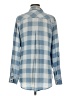 Billy T 100% Lyocell Checkered-gingham Blue Long Sleeve Button-Down Shirt Size M - photo 2