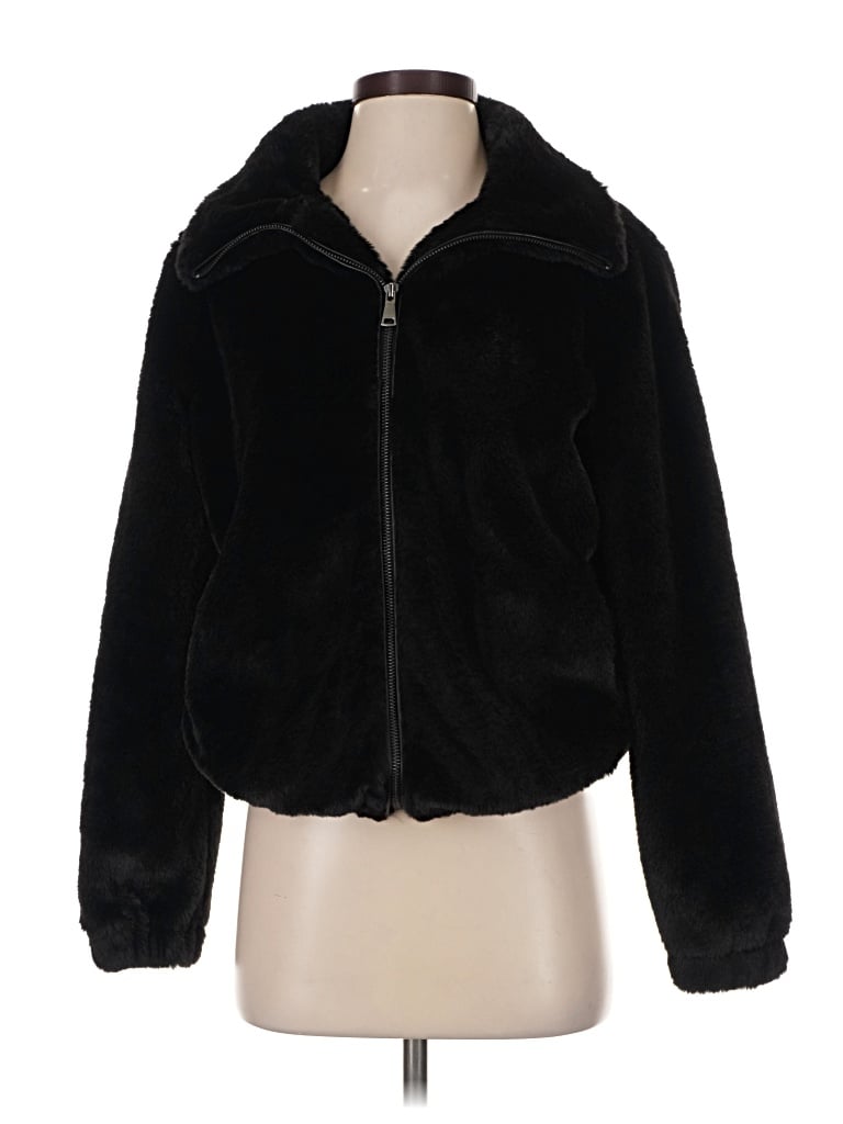 Pre-owned The Cashmere Project Faux Fur Jacket In Black