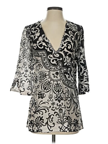 White House Black Market 3/4 Sleeve Blouse (view 1)