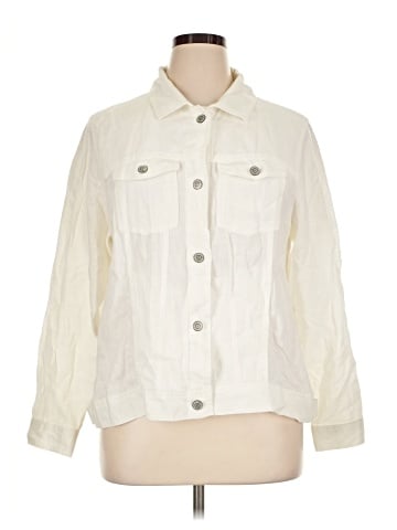 Jones New York 3/4 Sleeve Button-Down Shirt (view 1)