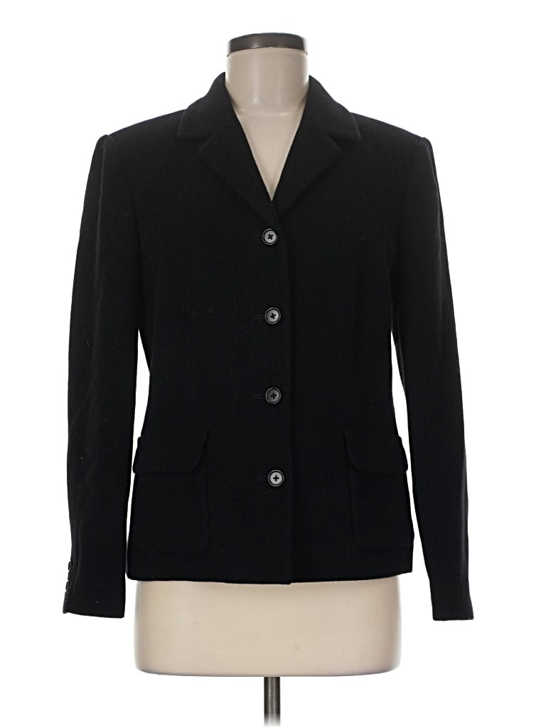 Pre-owned Nordstrom Wool Blazer Jacket In Black