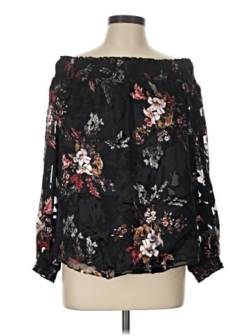 White House Black Market 3/4 Sleeve Blouse (view 1)