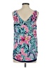 Lilly Pulitzer 100% Polyester Blue Sleeveless Blouse Size S - photo 2