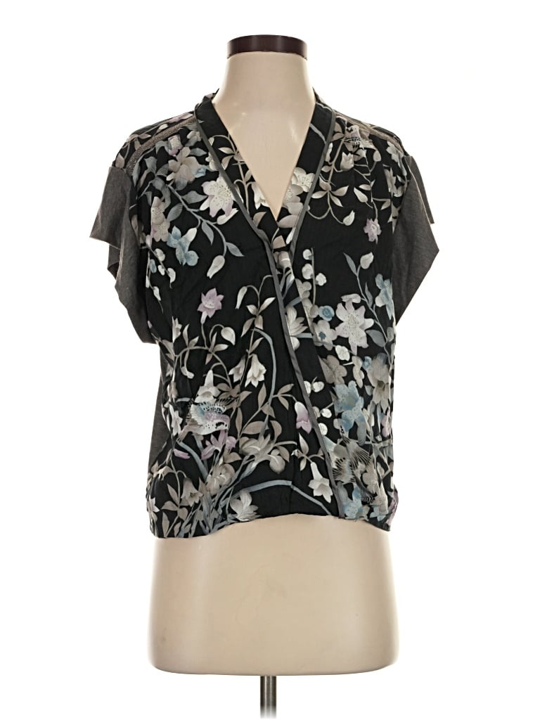 Pre-owned Tiny Short Sleeve Blouse In Black