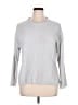 Orvis 100% Polyester Chevron-herringbone White Gray Pullover Sweater Size XL - photo 1