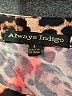 Always Indigo Animal Print Brown Long Sleeve Blouse Size L - photo 7