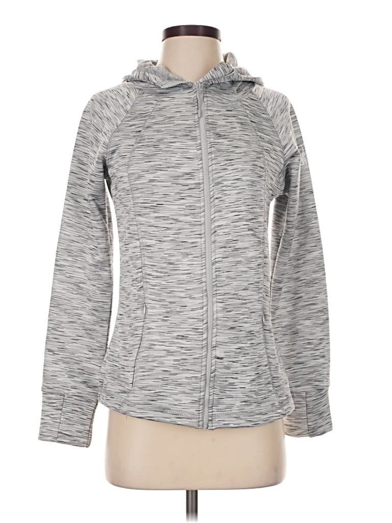 Pre-owned Spyder Zip Up Hoodie In Gray