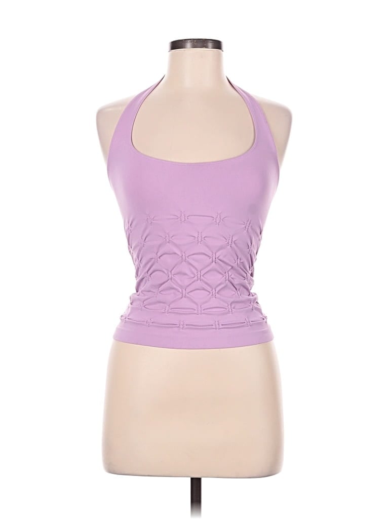 Pre-owned Bebe Tank Top Purple Halter Neckline Tops