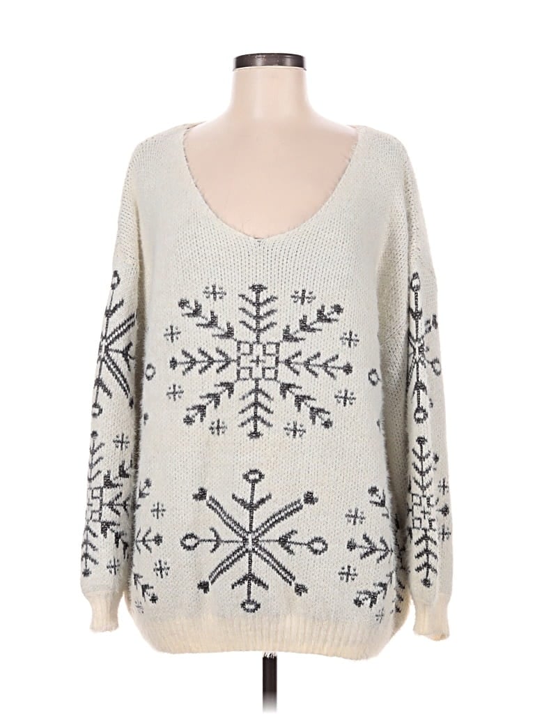 Pre-owned Shein Pullover Sweater In Silver