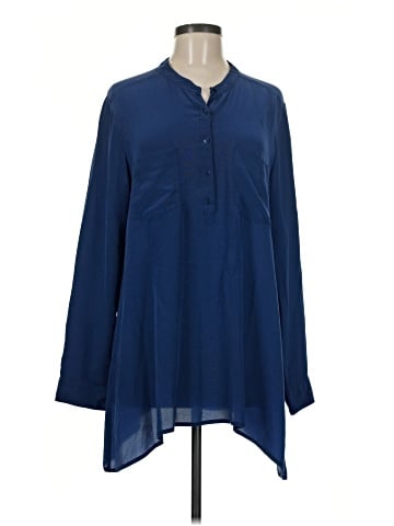 Eileen Fisher Long Sleeve Silk Top (view 1)