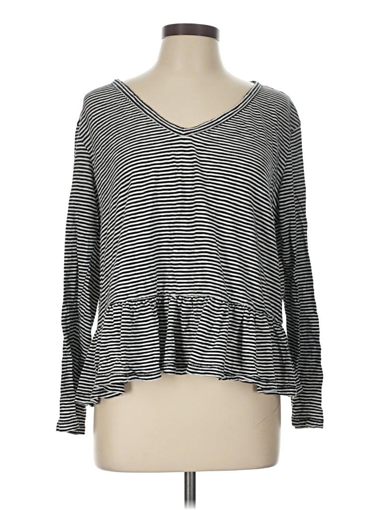 Pre-owned Caslon Long Sleeve T-shirt In Gray