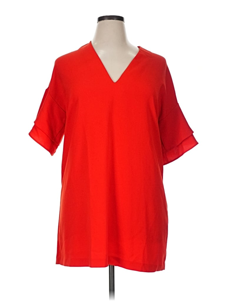 Zara Short Sleeve Blouse In Red