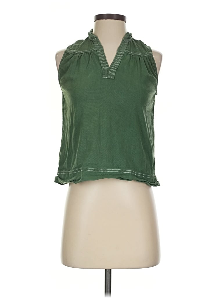 Pre-owned Thml Sleeveless Blouse In Green