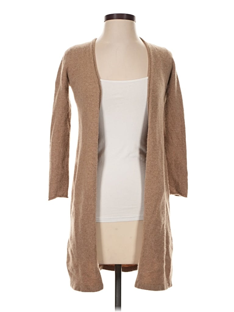 Pre-owned J. Mclaughlin Cashmere Cardigan Sweater In Tan